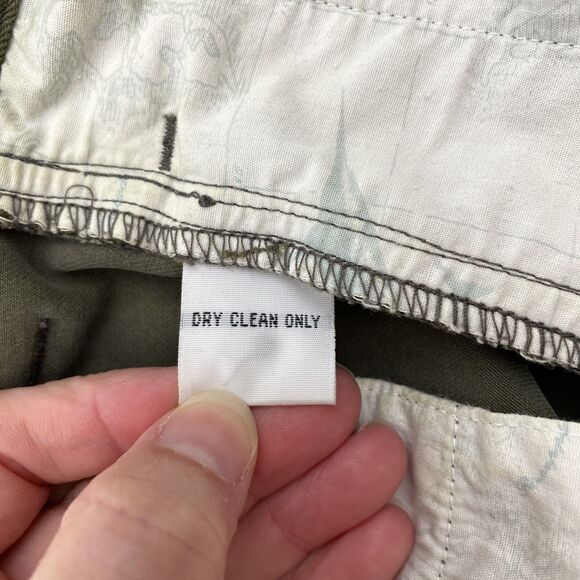 Tommy Bahama 100% Silk Pleated Shorts Mens 38 Olive Green - Picture 6 of 8